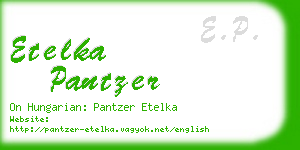 etelka pantzer business card